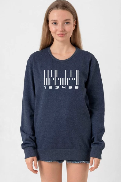 Dark Matter The Android Barcode İndigo Kadın 2ip Sweatshirt ürün görseli 1