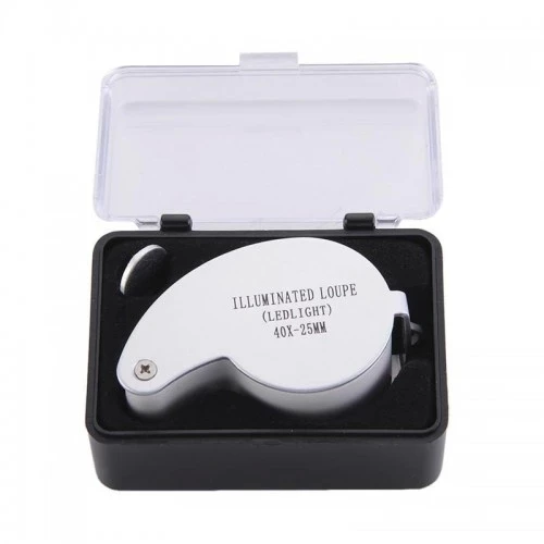Mini 40x25mm Takı Büyüteç, Cep Büyüteç, Teftiş, Elmas Pullar, Madeni Kontrol Lup Mg21011 - 6