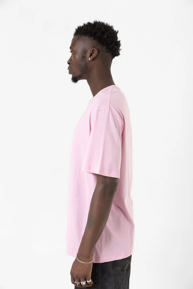 Suriye Yeni Bayrak Pembe Erkek Oversize Tshirt - Resim 4