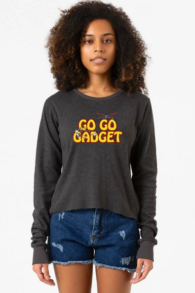 Inspector Gadget Go Go Gadget Füme Ekstra Uzunkol Sweatshirt ürün görseli