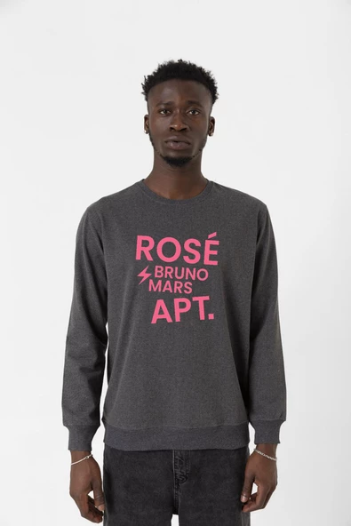 BLACKPINK ROSE BRUNO MARS APT Füme Erkek 2ip Sweatshirt