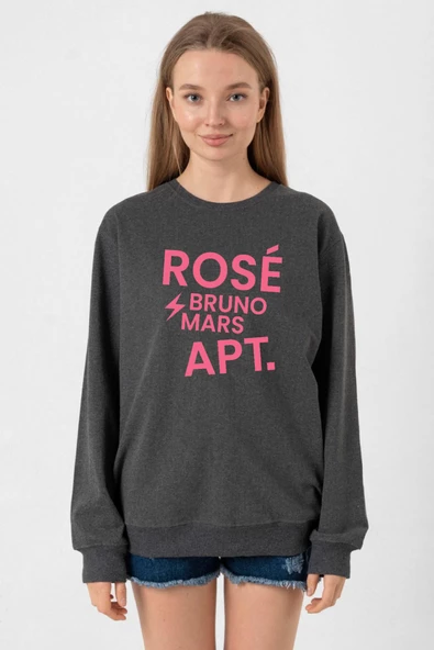 BLACKPINK ROSE BRUNO MARS APT Füme Kadın 2ip Sweatshirt ürün görseli