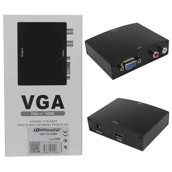 VGA TO HDMI DÖNÜŞTÜRÜCÜ ADAPTÖRLÜ (4619)