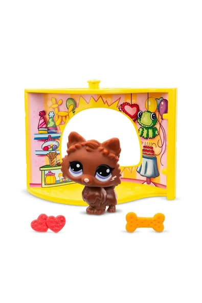 Sunman Littlest Pet Shop Minişler Figür Set Pet Nook G7#60 Kedi Kahverengi 00594 - 2