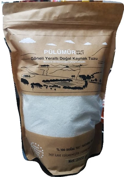PÜLÜMÜR GÖNELİ DOĞAL KAYNAK TUZU 2 KG (ÖĞÜTÜLMÜŞ)