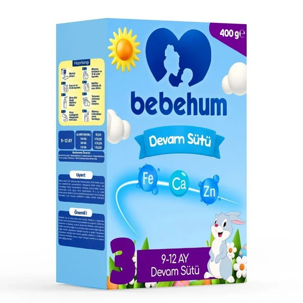 Bebehum 3 Devam Sütü 400 Gr 9-12 Ay