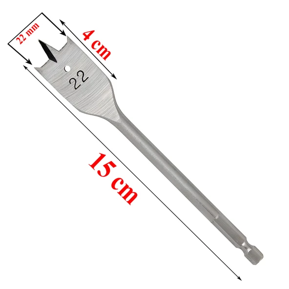 Matkap Ucu Ahşap Delme Ucu Tahta Sunta Plastik Alçıpan Delme Ucu Bits Yaprak Uç 22 mm - 3