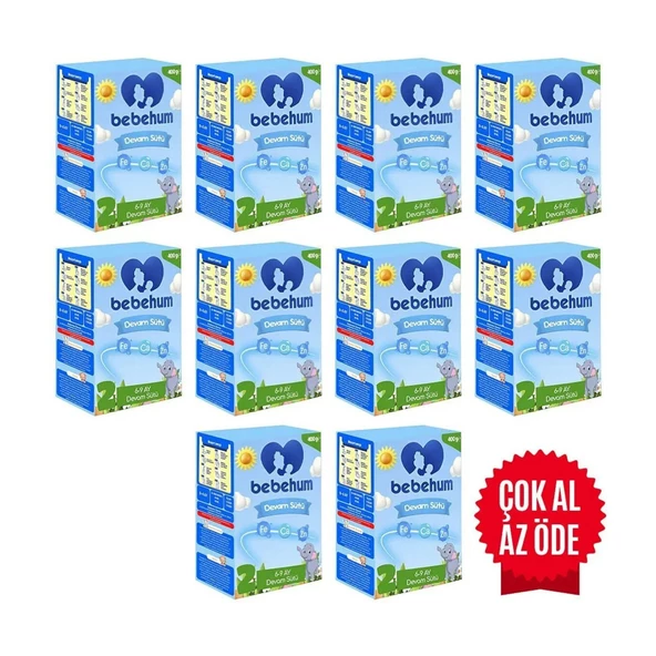 2 Devam Sütü 400 gr 6-9 Ay 10 Adet