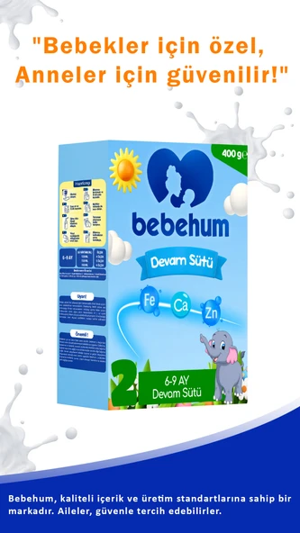 Bebehum 2 Devam Sütü 400 Gr 6-9 Ay - 2