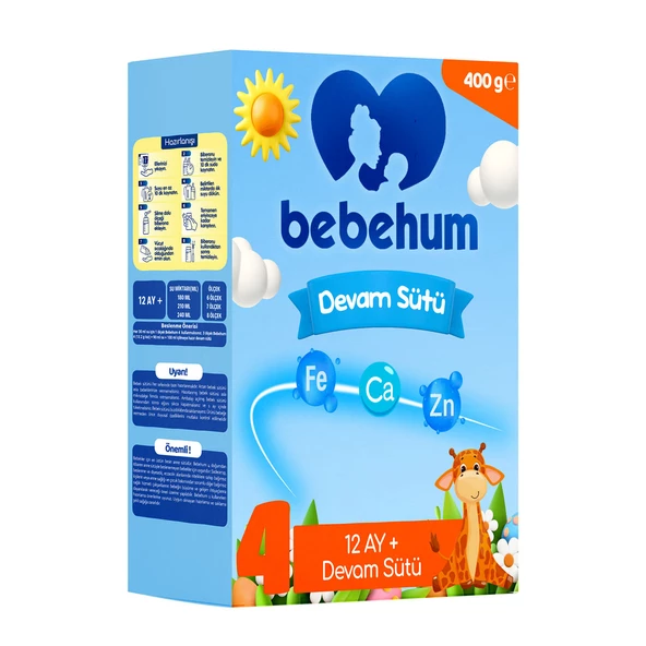 Bebehum 4 Devam Sütü 400 Gr 12+ Ay - 5
