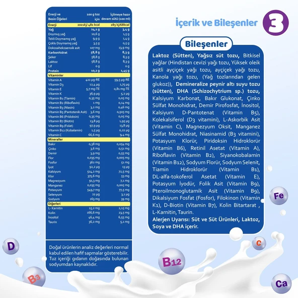 Bebehum 3 Devam Sütü 800 Gr 9-12 Ay - 6