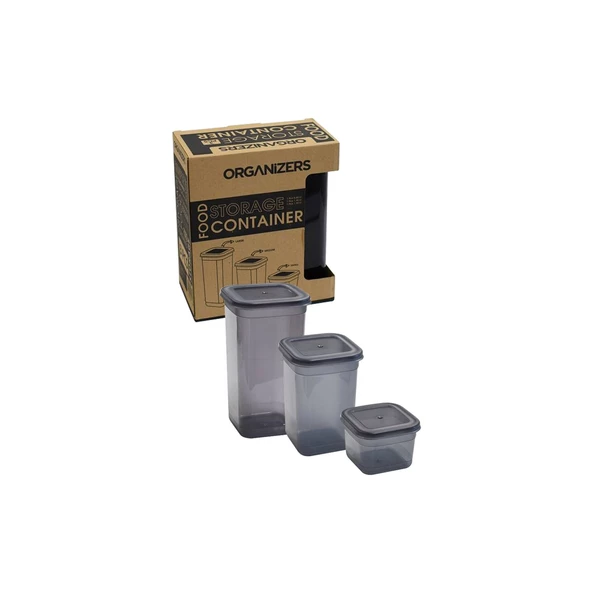 ORGANİZERS SAKLAMA KABI 3 LÜ GRI ORG-433-GR 4332