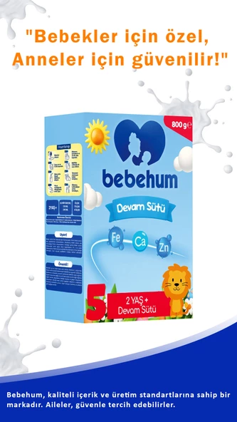 Bebehum 5 Devam Sütü 800 Gr 2 Yaş+ - 3