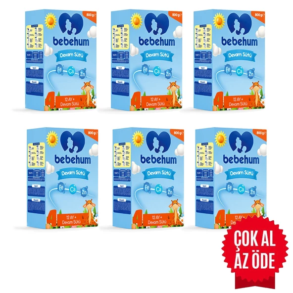 4 Devam Sütü 800 Gr 12+ Ay 8 Adet
