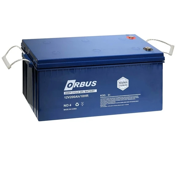 Orbus 12 V 200 Amper Derin Döngü Karbon Jel Akü