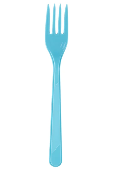 Plastik Turkuaz Renkli Lüx Parti Doğum Günü Çatal - 18 Cm. - 75 Adet - 4
