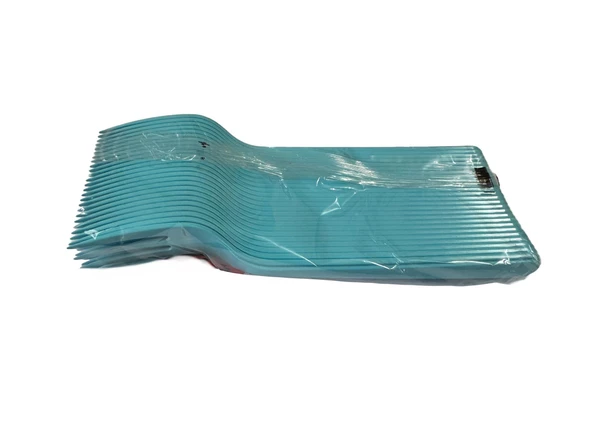 Plastik Turkuaz Renkli Lüx Parti Doğum Günü Çatal - 18 Cm. - 75 Adet - 6