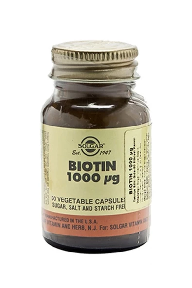 SOLGAR BİOTİN 1000 MCG 50 KAP