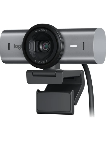 Logitech MX Brio Açık Gri 4K Ultra HD Mikrofonlu Webcam