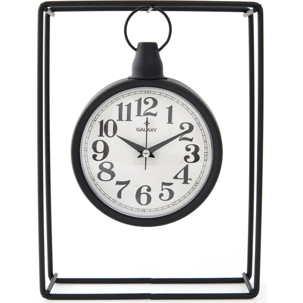 GALAXY DEKORATİF MASA SAATİ - 30X7X24 CM AYP 836-K SİYAH - 2