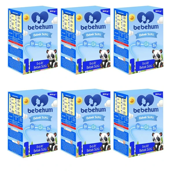 1 No Bebek Sütü 0-6 Ay 800 gr x 6 Adet