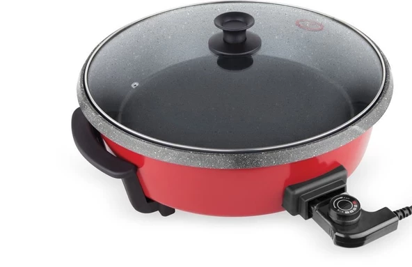 Sem SC-240 Pitava 1200 Watt 7 Litre 40 Cm Pizza Tenceresi - Kırmızı - 3
