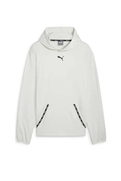 Puma Fit Pwrfleece Hoodie Beyaz Erkek Sweatshirt/Kapüşonlu - 524935 05