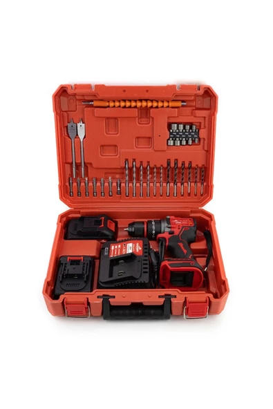 Kırmızı Kömürsüz Akülü Vidalama 10MM - 5