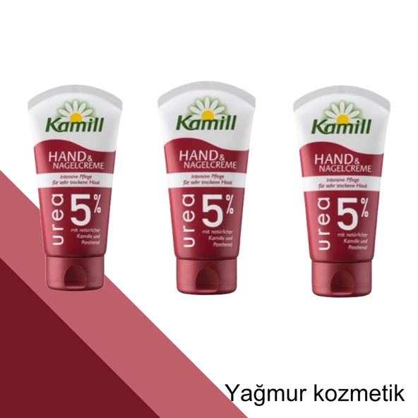 Kamill Urea %5 El & Tırnak Kremi Tüp 75ml.3lü set