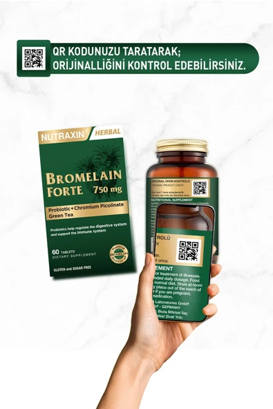 Nutraxin Bromelain Forte 750 mg 60 Tablet - 2