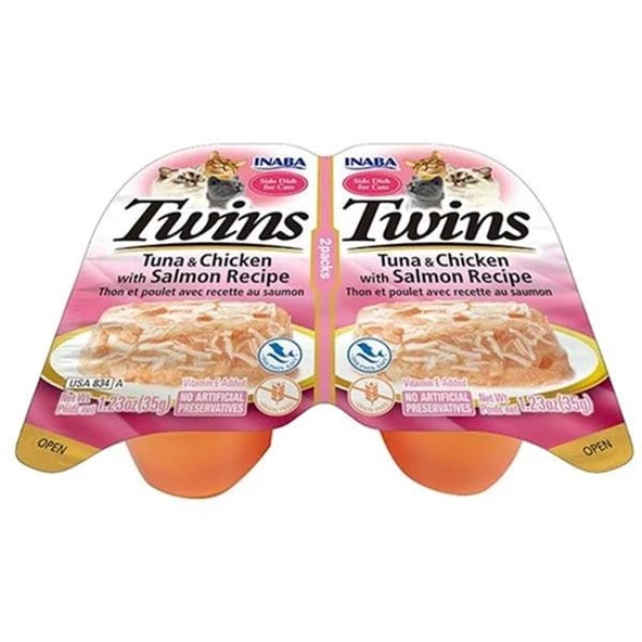 Ciao Twins Churu Balıklı, Somonlu ve Tavuklu Kedi Ödül Jölesi 2* 35 Gr.