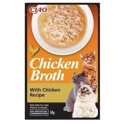 Ciao Chicken Churu Broth Tavuklu ve Tavuk Sulu Kedi Ödül Maması 50 Gr.
