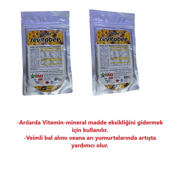 Vetasupra Revitabee Arılar İçin Vitamin ve Mineral Premiksi-100 Gr-2 Adet - 2