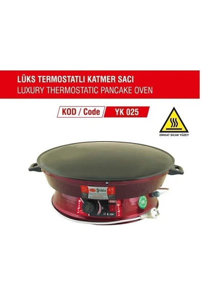 Yıldız Güneş Elektrikli 2000w Lüks Termostatlı Katmer 50 Cm Ekmek Gözleme Börek Ve Katmer Sacı - 3