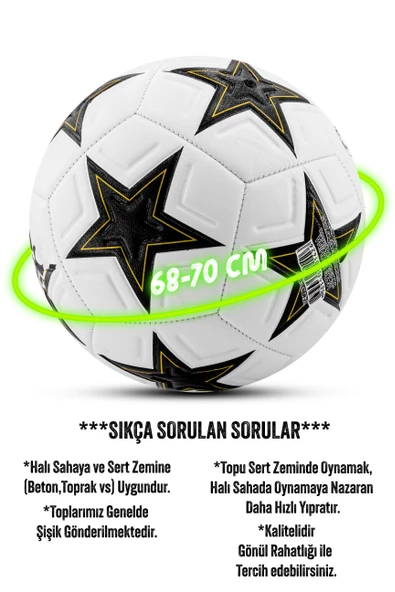 Telvesse Futbol Topu Şampiyonlar Ligi Pompalı Set Dayanıklı Sert Zemin Halı Saha Futbol Topu 341 - 4