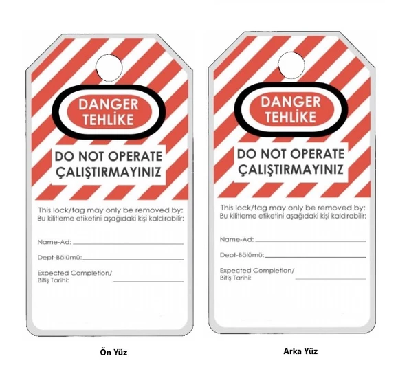 Standart Kilitleme Etiketi Çift Yön Bbu Eked Loto Sl L01 7.5 Mm X 13.5 Mm - Resim 2