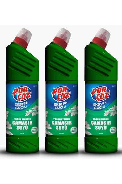 Porçöz Çamaşır Suyu Bahar Tazeliği 3X750ml