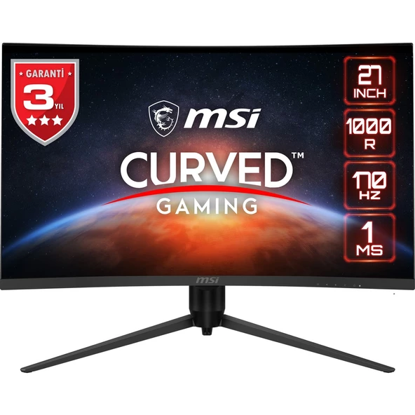 MSI 27" G271CQP E2 2560x1440 (WQHD) 16:9 CURVE 1000R VA 170HZ 1MS ADAPTIVE-SYNC GAMING MONITOR