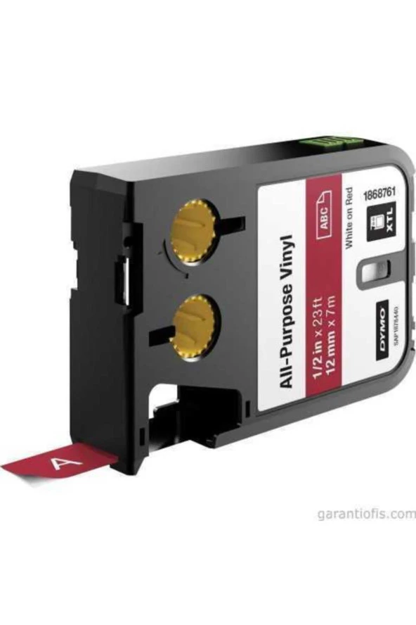 Dymo XTL Çok Amaçlı Vinil 12 mm x 7 metre Kırmızı/Beyaz 1868761 ürün görseli