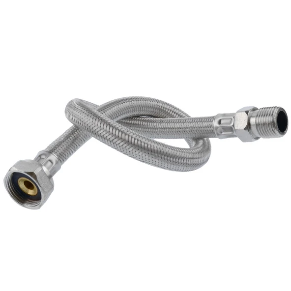 Paslanmaz Çelik Örgü Flex Su Hortumu 1/2-3/4 - Resim 2
