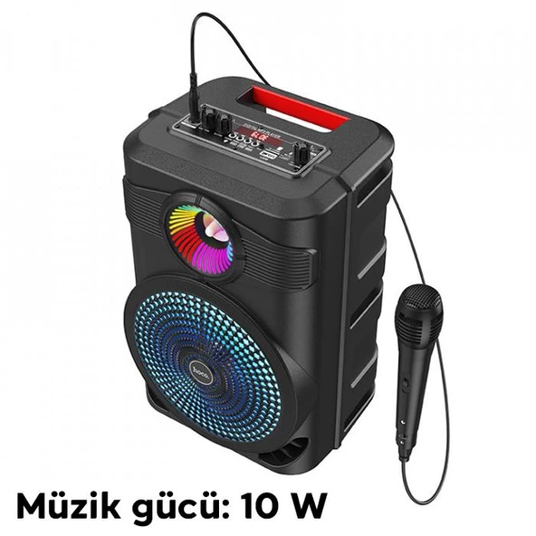 HOCO BS46 Büyük Boy Mikrofonlu Taşınabilir Şarjlı Hoparlör Bluetooth Speaker - 8