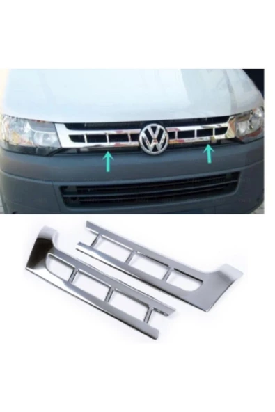 Volkswagen T5 Caravelle Krom Ön Panjur 2 Prç. 2010-2015 P. Çelik