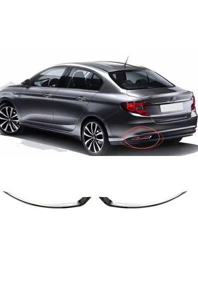 Fiat Egea Krom Reflektör Çerçevesi 2 Parça 2015 Ve Üzeri - Sd