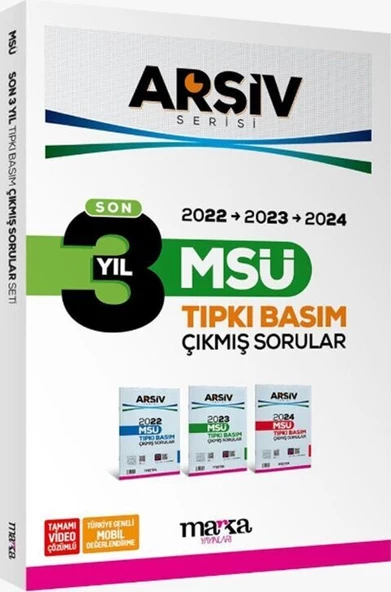 Marka Yayınları MSÜ Son 3 Yıl ARŞİV Serisi Tıpkı Basım Fasikül Fasikül Çıkmış Sorular