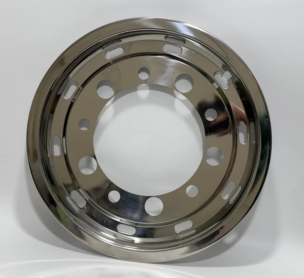 Paslanmaz Çelik Dorse Kamyon Tekerlek Jant Kapağı 22,5inç - Resim 2