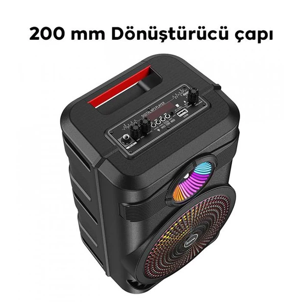 HOCO BS46 Büyük Boy Mikrofonlu Taşınabilir Şarjlı Hoparlör Bluetooth Speaker - 5