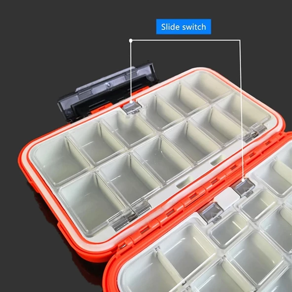 Shufa 16 Gözlü Su Geçirmez LRF ve Aksesuar Kutusu 16.3x9x4.3cm - 5