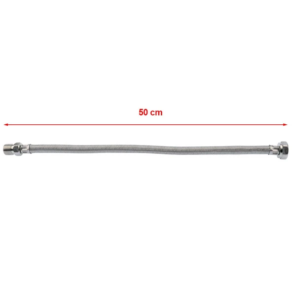 Paslanmaz Çelik Örgü Flex Su Hortumu 1/2-3/4 - Resim 3