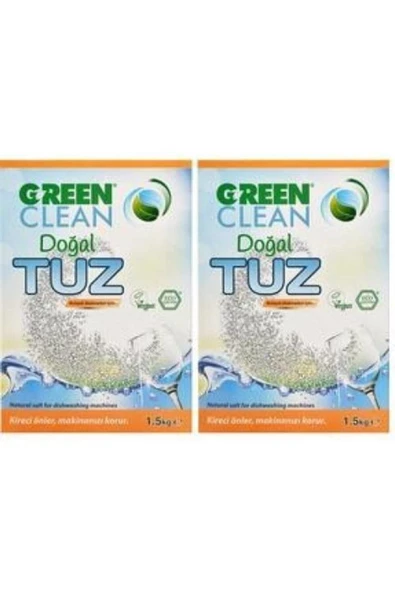 Organik Bulaşık Makinası Doğal Tuz 1,5 Kg 2'li
