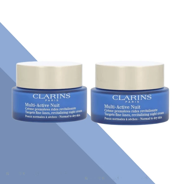 Clarins Multi-Active Night Cream For Normal&Dry Skin 50 +50 ml.2li ürün görseli